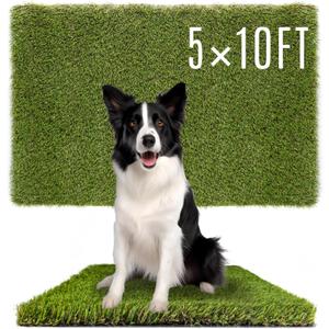 SUNTURF Dog Grass Pads 5 x 10 FT in Artificial Grass Pee Pads for Dogs Potty Fake Grass Rug Turf Mat for Dogs Training Indoor Outdoor Garden Lawn Artificial Grass Rug