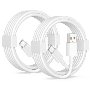 Car Carplay Cable for iPhone 17/17 Pro/Air/17e/16/15 Pro Max/Plus Cable, 2Pack USB A to USB C for CarPlay USBC Cord, iPad, Galaxy, Pixel, Android Accessories Charging Wire Type-C Car Charger Cord 3FT (White)