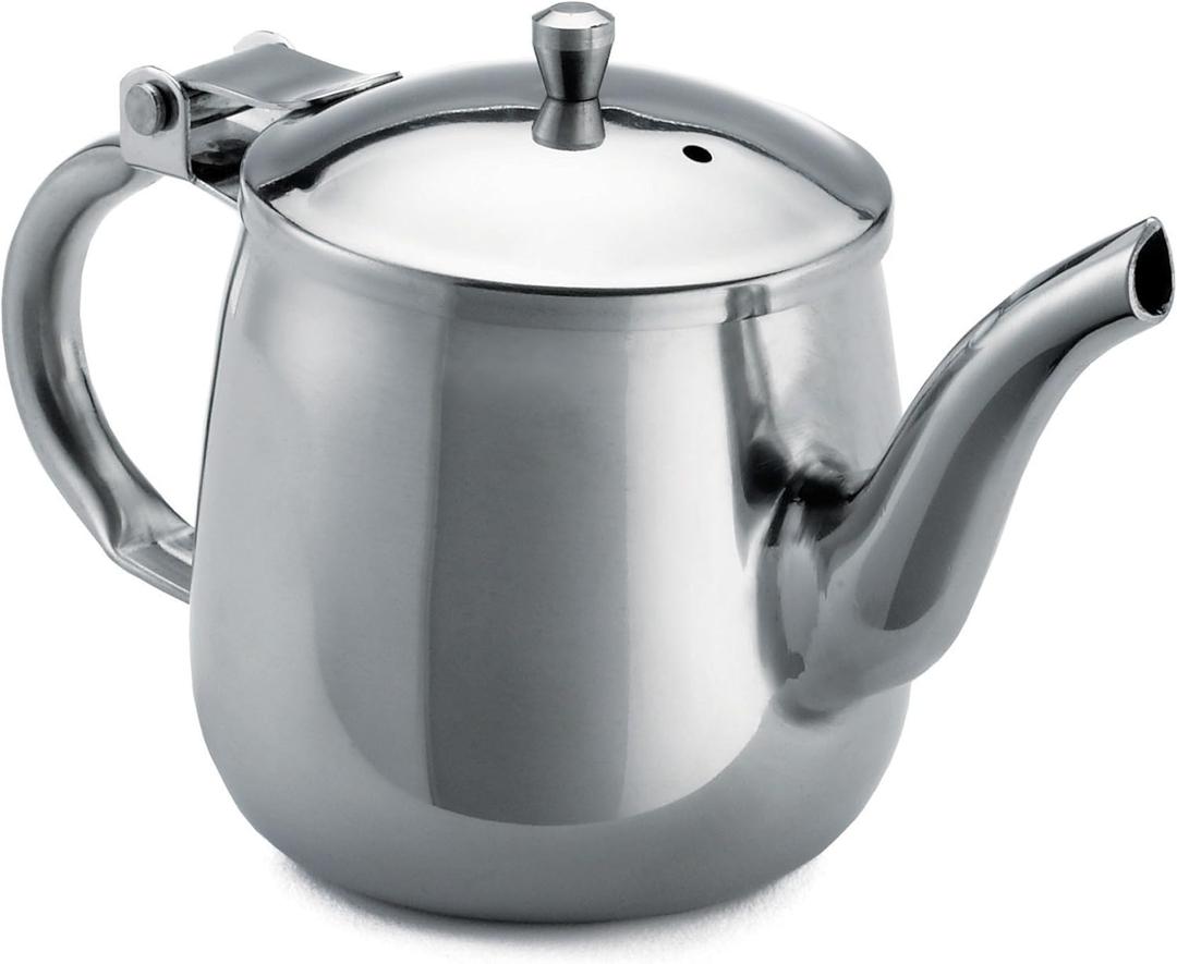 TableCraft Products 10 Ounce Gooseneck Teapot Stainless Steel