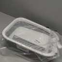 Collapsible Kitten Litter Box, 17.7 x 13.4 x 5 inch Open Cat Potty Pan with Scoop Foldable Shallow Cat Toilet Anti-Splashing Low Entrance Travel Litter Box with Falling Sand Pedal Grey