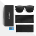 2 x Polarized Sunglasses for Men, Square Overized Fashion Sun Glasses Big Flat Rimless Glasses Shades UV Protection