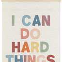 ignytiger I Can Do Hard Things Inspirational Affirmations Wall Art Poster Framed, Boho Motivational Canvas Wall Art Prints for Kids Room Classroom Playroom Decor, 12x16 Inches (GUAHAU-preppy can)