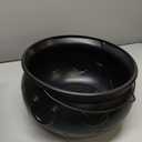 2025 Large Witch Cauldron Halloween Decorations Outdoor, Black Plastic Bowl Decor on Tripod with Lights Halloween Cauldron Pot Witches Cauldron Hocus Pocus Candy Bucket Decoration for Porch Home Party