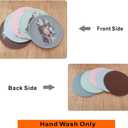 Silicone Coasters Round Cup Coaste 3.9 Inches Set of 5, Cup Mats, Thin Coasters for Table, Flower Pattern Multi Color Table Decoration Waterproof Anti Slip Store Easy,Hand Wash Only