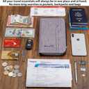 Valante Premium Family Travel Document Organizer Capacious RFID Passport Holder Wallet (Large, gray)