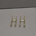 BWE 2 Pack Shower Door Hooks,304 Stainless Steel Over Door Hooks, Towel Hooks for Bathroom Frameless Glass Shower Door 0.47"(12mm), Drilling-Free Hanger Shower Hooks, Brushed Gold