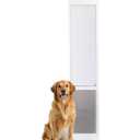 PetSafe Sliding Glass Pet Door - No-Cut DIY Install Doggy Door for Renters - Aluminum Frame - Adjustable Height 75 7/8" to 80 11/16" - Ideal for Extra Large Dogs Up to 220 lb - White