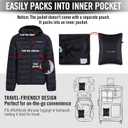 Spyder Packable Boys Puffer Jacket with Hood, Lightweight Boys Winter Jacket (Black)