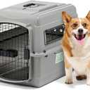 Petmate Sky Kennel - For Air and Travel, Airline Compliant Dog Crate for Pets up 15-30 lbs, Heavy Duty Dog Kennel, Made in the USA- 28 Inches