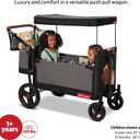 Radio Flyer Atlas Stroll 'N Wagon, Atlas Gray, for Ages 1+, 3-in-1 Push or Pull Versatility, One-Hand Fold, UV Canopy, 5-Point Harnesses, Storage Capabilities, Rubber Wheels, Stroller Wagon for Kids