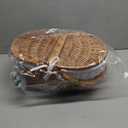 Wicker Picnic Basket with Lid and Handle Sturdy Woven Body with Washable Lining for Easter,Mother's Day,Outdoor Camping