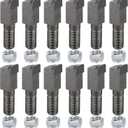 12 Pack Stump Grinder Teeth Fit Woodland Mills WG24 WG28 Stump Grinder Tooth Parts for Cutting Tree Stub,Carbide Tips with 5/8" Nuts,2-7/8"Lx11/16"W