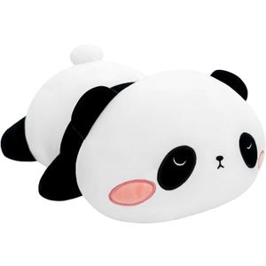 SQEQE Weighted Panda Plush, Weighted Panda Stuffed Animal, Cute Plushies Soft Bear Pillow Toy Gift for Kids Adults 9.8 Inch, 0.8 Lbs