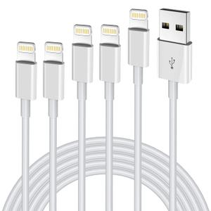 [Apple MFi Certified] Lightning Cable 5pack [3/3/6/6/10FT] Fast iPhone Charging Cord Compatible for iPhone 14/13 mini/13/12/11 Pro MAX/XR/XS/8/7/Plus/6S/SE/iPad