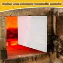 Sasylvia 4 Pcs Fireplace Refractory Panels 18.5 x 9.5 x 0.5 Inches Baffle Board for Wood Stove 2300F Vermiculite Fiber Insulation Board Fireplace Replacement Parts for Hearth Forges Kilns