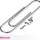 Officemate Giant Paper Clips, Pack of 10 Boxes of 100 Clips Each (1,000 Clips Total) (99914)