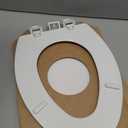 CHURCH Toilet Seat, Easy Clean Hinges Release for Deep Cleans, Durable Enameled Wood Seat, Elongated, White