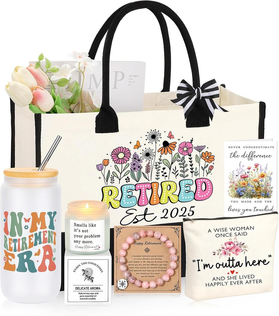 Retirement Gift for Woman 2025, Best Retirement Gifts for Women Coworker Teacher, Happy Retired Ideas Gifts for Nurses Grandma Mom