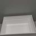 3 Pack Extra Large Acrylic Buffet Risers - 15, 14, 13 White Display Stands with Hollow Bottoms, Cube Riser Boxes Nesting for Dessert Food Catering Buffet Display Party Supplies
