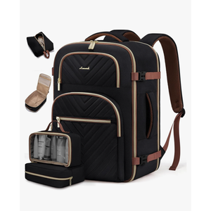 LOVEVOOK Travel Backpack Carry on Flight Approved 40L,Waterproof TSA Travel Essentials Personal Item Backpack for Women Men,Large Carry on Luggage Suitcase Travel Bag for Airplane with 3 Packing Cubes