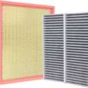 16546-75000 Engine Air Filter and 27274-9CH0A Cabin Air Filter kit Compatible with 2005-2019 Nissan Frontier 2012-2015 NV1500 NV2500 NV3500 2005-2012 Pathfinder Replaces 16546-7S000 CF10553