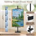 AZEAM Tabletop Easel Stand, Adjustable Poster Stand for Frames up to 29" , Black Metal Standing Easel Display Stand for Art Signs Photos, Framed Artwork Display Easel Stands for Home Events