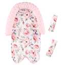 Baby Head Support and Strap Cover for Car Seat, Mink Infant Car seat Headrest for Girls, Newborn Car Seat Insert Cushion for Strollers, Pink Floral