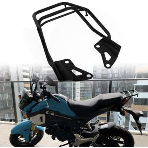 PSLER Rear Luggage Rack for Grom MSX125 2016-2020, Motorcycle Iron Luggage Rack Storage Rack Carrier Support Shelf for Grom OG SF MSX125SF MSX125 2016 2017 2018 2019 2020, Black