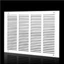 16"x12" Duct Opening Return Air Grille,Air Return Vent Cover Grill for Sidewall and Ceiling,Solid Steel AC Vent Cover HVAC Cold Air Intake Grille Without Filter House,Outer Dimension:17.75WX13.75"H