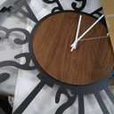LEIKE Large Wall Clocks with Night Light Battery Operated,Silent Non Ticking,Rustic Modern Big Wood Clock for Living Room, Bedroom,Kitchen,Farmhouse,Office,Home Decor-24 Inch(Black-Arabic Number)