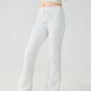 DANI CHINS Girl Loose Flare Cotton Fleece Sweatpants Bootcut Pull On Pants with Drawstring Pockets (Gray, S)