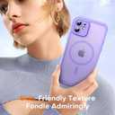 TOCOL for Phone 12 Case, Compatible with Magsafe Charger, Full Camera Protection, Drop Protection, Translucent Matte Phone Case for iPhone 12 6.1 inch Light Purple