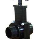Valterra 7108 ABS Gate Valve, Black, 1-1/2" FPT x MPT