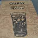 CALPAX 16 OZ PET PLASTIC CUPS WITH LIDS, CLEAR DISPOSABLE COLD DRINK CUPS, (200 PACK)