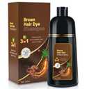 Hair Color Shampoo, Brown Hair Dye Shampoo 3 in 1 for Women&Men Herbal Ingredients Hair Dye in Minutes/Semi-Permanent/(16.9 FL OZ)