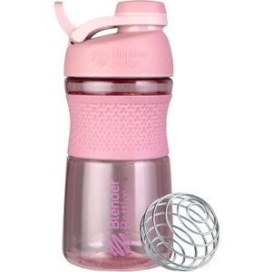 BlenderBottle SportMixer Shaker Bottle Perfect for Protein Shakes and Pre Workout, 20-Ounce, Rose