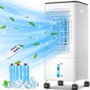 Portable Air Conditioners, Portable AC Unit, Evaporative Air Cooler w/1.6 Gal Water Tank, 3 Speeds, 60Oscillation, Windowless Air Conditioner w/7.5H Timer, Swamp Cooler for Room Home Office