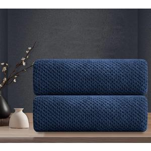 Hand Towels Set 2 Pack-16x31,Ultra Soft Microfibers Bathroom Towel Set Highly Absorbent Quick Dry Luxury Premium Towel Lightweight Durable Hand Towel Collection for Hotel Spa Gym Kitchen,Navy Blue