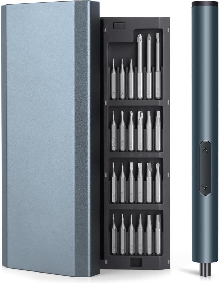 Cordless Precision Electric Drill & Screwdriver - OLED Display, 5 Torque Gears, 420RPM, Rechargeable Electric Screwdriver and Mini Drill 2-in-1 Toolkit