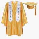 Newrara Kindergarten Graduation Cap and Gown Stole Package for Kids Size:30"
