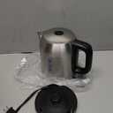 Amazon Basics 1.1Qt (1L) Electric Kettle, Tea Kettle & Water Boiler, with Auto Shut-Off, Boil Dry Protection, High-Safety Strix Thermostat, BPA-Free, 1500W, Stainless Steel, New Model, Black & Silver