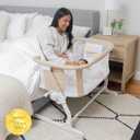Baby Delight Beside Me Dreamer Bassinet | Bedside Sleeper & Baby Bassinet | 6-Position Height Adjustment | Organic Oat