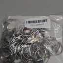 40 Pack Openable Curtain Rings with Clips Metal Hangers Ring, Drapery Clips Hooks, Decorative Curtain Rod Clips Hangers 1.5 Inch Interior Diameter Eyelets(Silver,1.5")
