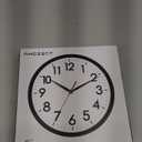 AKCISOT Wall Clock, Modern Small Wall Clocks Battery Operated 8 Inch, Silent Non-Ticking Analog Classic for Office, Home, Bathroom, Kitchen, Bedroom, School(Black)