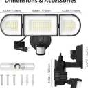 150W Plug in Motion Flood Lights Outdoor, 15000LM LED Motion Sensor Outdoor Lights Dusk to Dawn, Security Floodlights Waterproof IP65, Exterior Lighting for Outside, House, Garage