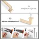 10 Pack 6-1/4 Inch Cabinet Pulls Brushed Brass Kitchen Cabinet Handles Zinc Alloy Drawer Pulls Solid Cabinet Hardware