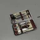 Nail Clippers Set 18 Pieces Stainless Steel Manicure Kit, Professional Grooming Kits, Nail Care Tools with Luxurious Travel Case (Brown)