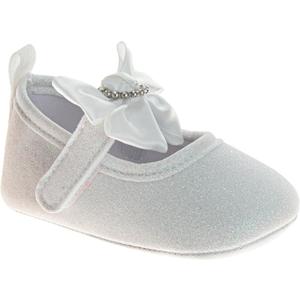 Josmo Baby Girl Dress Sandals Soft Sole Summer Flats Bowknot Crib Shoes for Newborns & First Walkers Size 2-4 Infant (White)