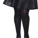 Hanes Curves Women's Plus Size Blackout Tights, Same to Waist, Sheer Toe, Moisture Wicking, Black (3X-4X)