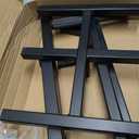 Heavy-Duty Metal Table Legs, Folding Industrial Steel Furniture Base for DIY Desks, Workbench & Dining Tables (Black)